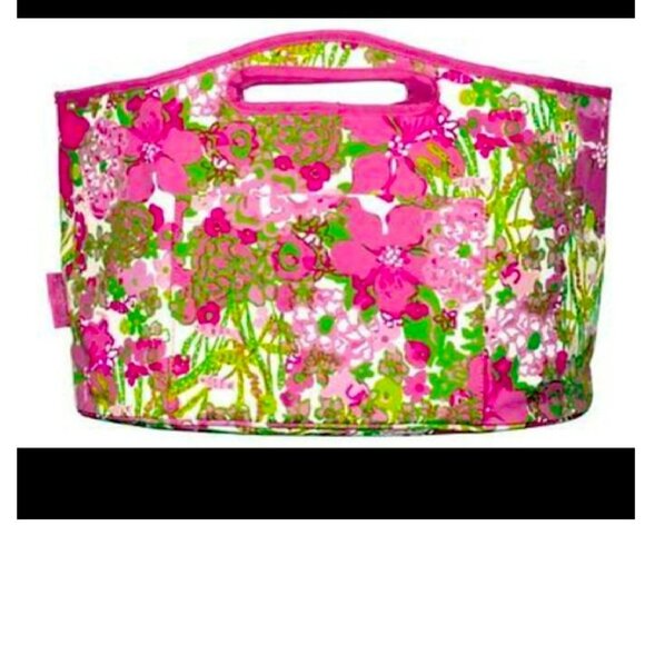NWT LILLY PULITZER BEACH ROSE BUCKET BAG DRINK TOTE - Picture 1 of 1